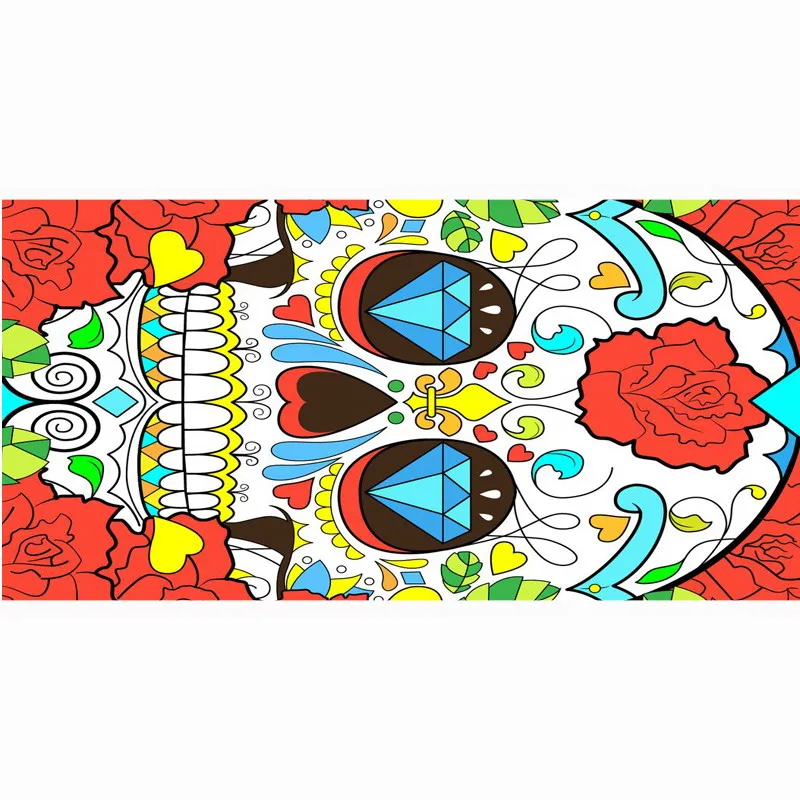 Сахарный череп для ванной Полотенца 140x70 см Абсорбент из бамбукового волокна