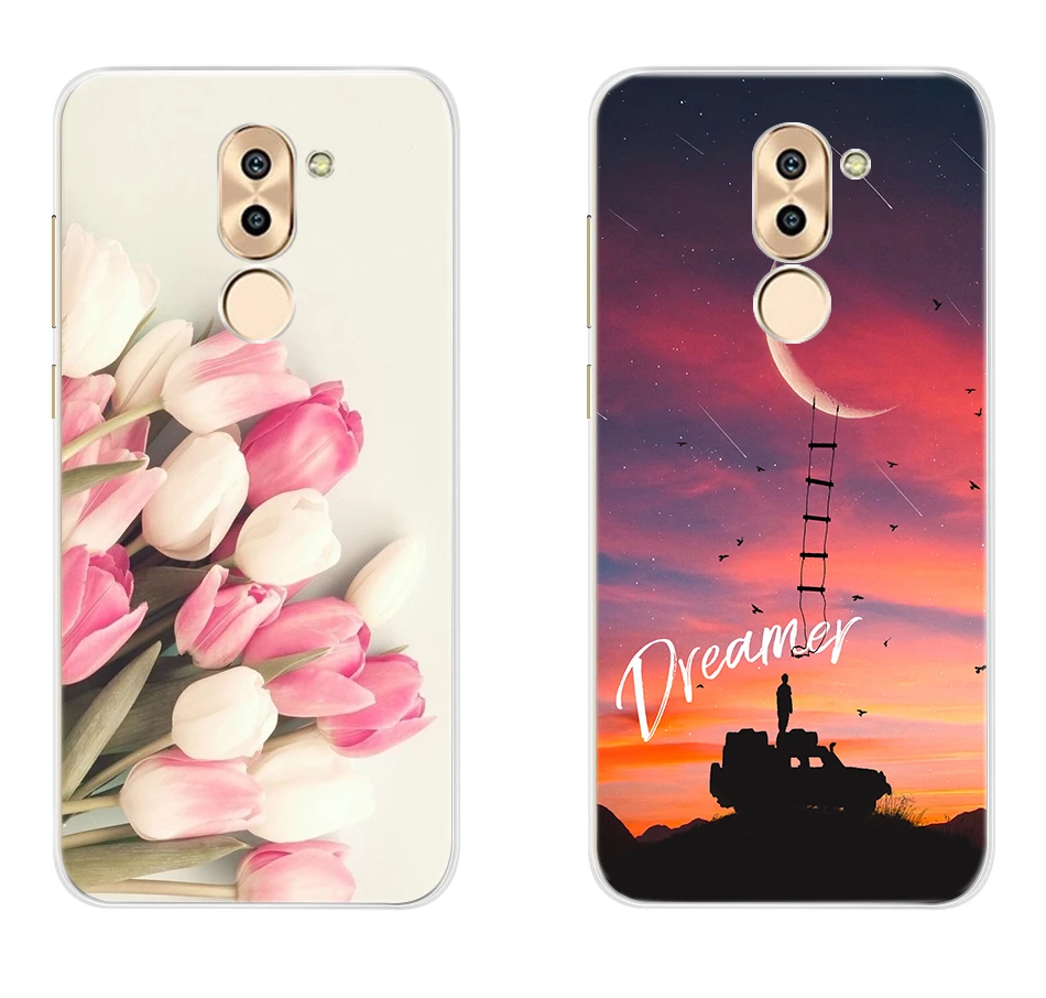 Чехол с узором на заднюю панель для huawei Honor 6X, мягкий чехол из ТПУ для huawei GR5 mate 9 Lite, чехол для Honor 6x, силиконовый чехол s