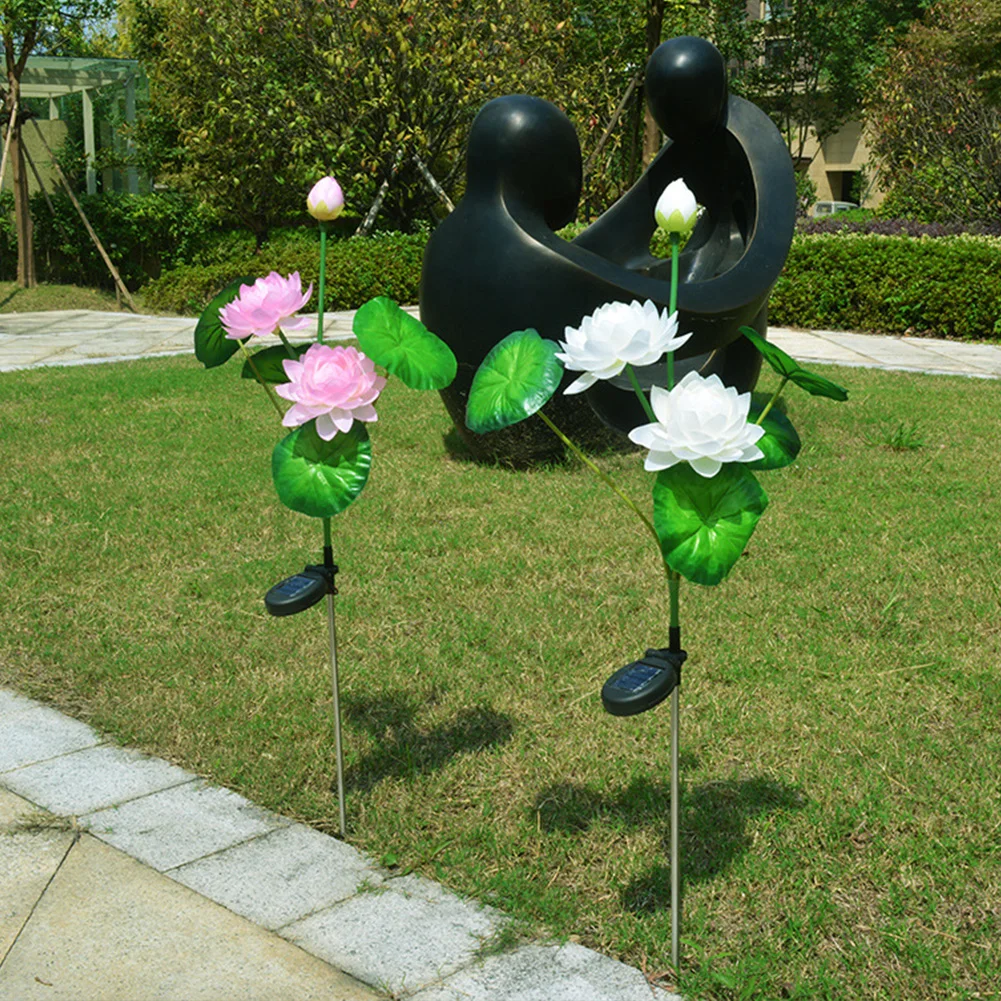 3 головки декоративные растения светодиодные Солнечные Цветочные фонари