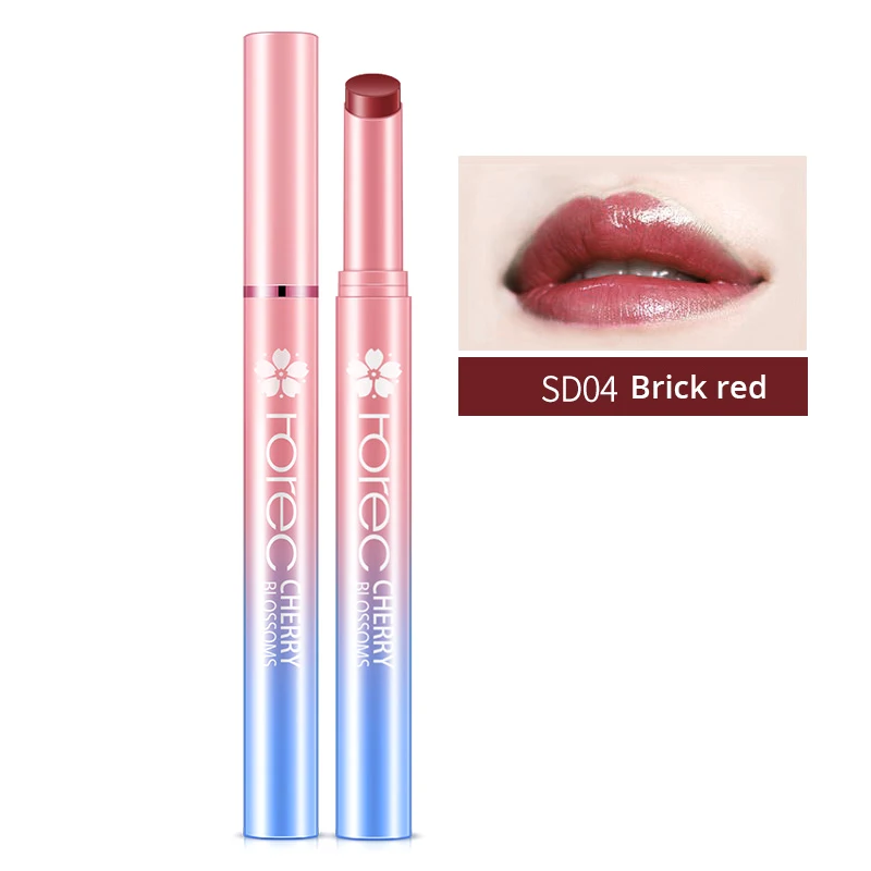 SD04 Brick red ROREC питательные губы легко носить долговечный бальзам для губ увлажняющая помада питательный lipstcik сексуальный гель для губ - Цвет: SD04 Brick red