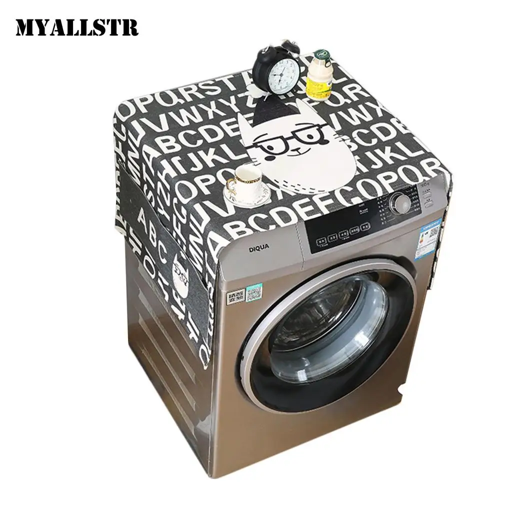 Стиральная машина барабанного типа крышка мультфильм животных многоцветный