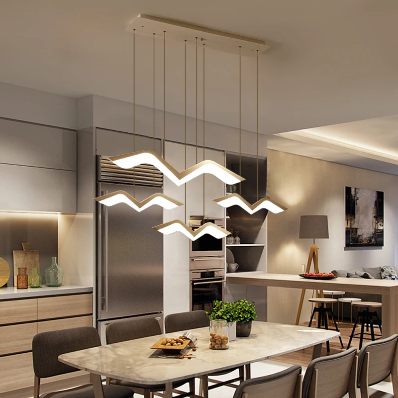 Современные чайки моделирование светодиодный люстры для столовой кухни