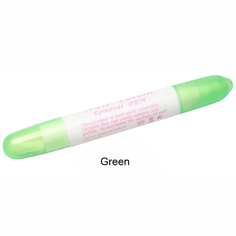 Green 5 шт./лот, ручка-корректор для ногтей, удаляет ошибки при окрашивании с 3 типами, очиститель для ногтей, инструменты для удаления маникюра, набор для удаления гель-лака - Цвет: Green