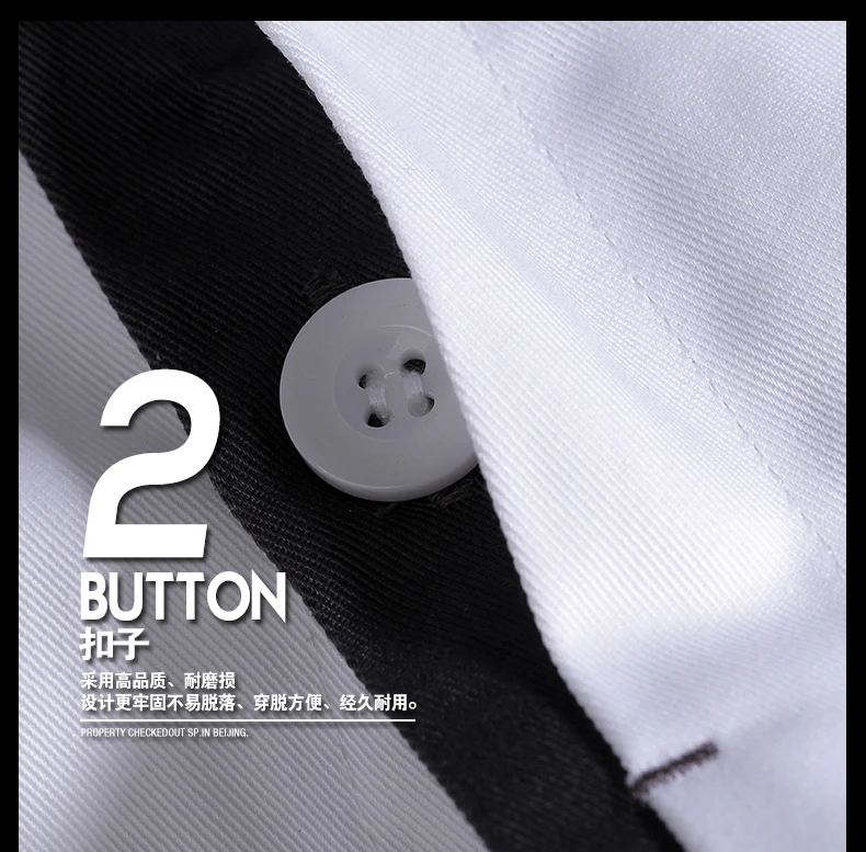 new arrival spring quality long sleeve white black restaurant kitchen work clothes chef cloth and cook uniform for man