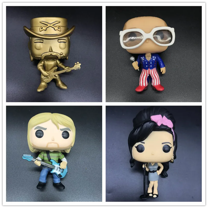 Рок-певец Kurt Cobain/Lemmy Kilmister Gold/Amy Winehouse/Элтон Джон/модель персонажа игрушки коллекционные подарок другу