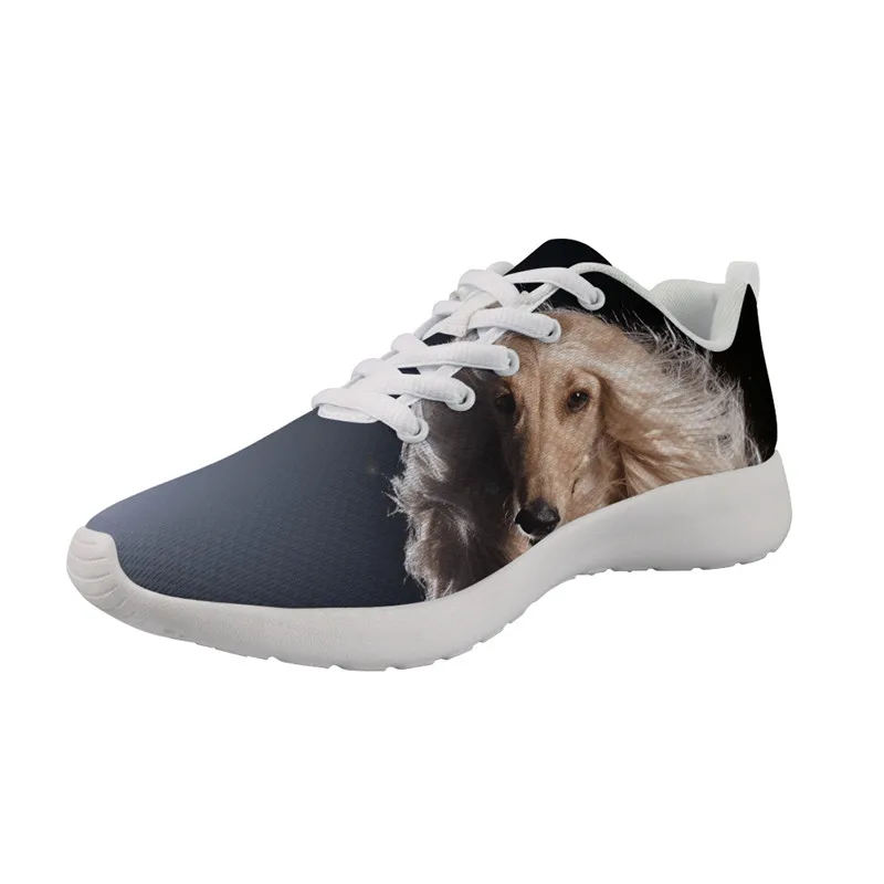 

Female shoes Explosion models Fashion Afghan Hound print Lightweight cushioning 2021 Spring running Breathable shoes sneakers
