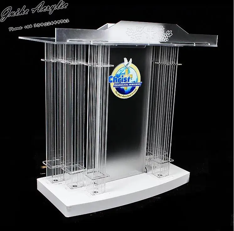 Изысканный guiheyun Подиум напольная стоящая церковная кафедра Pulpit w/повышенная поверхность для чтения