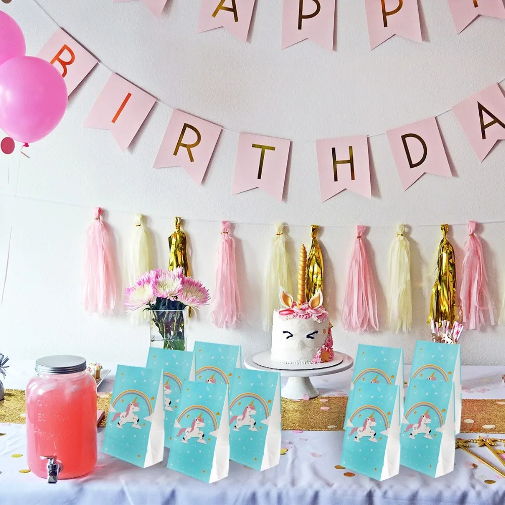 PATIMATE Единорог конфеты сумка Baby Shower подарок на день рождения мешок вечерние Декор