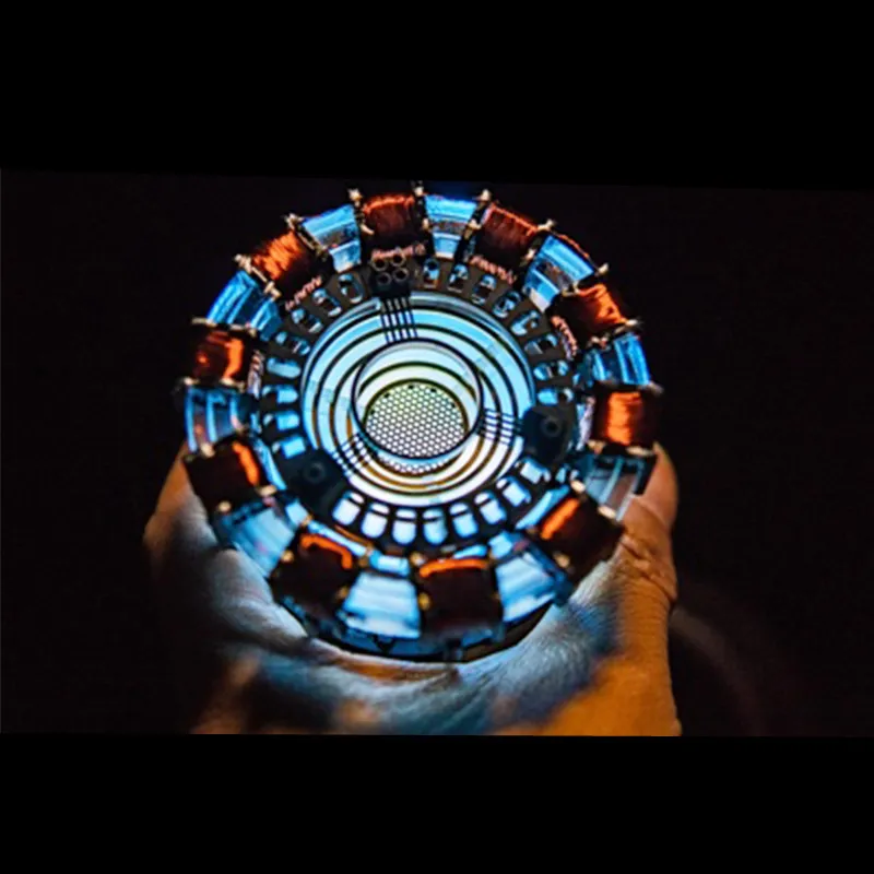 С светодиодный светильник Endgame DIY cool 1:1 масштаб Железный человек дуговой реактор поколение светящийся Железный человек сердце подвижная фигурка-модель игрушки