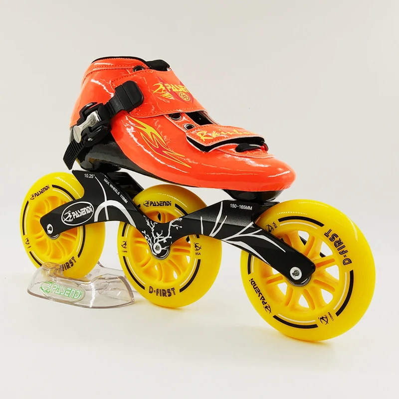 Kids Skates Shoes pasendi Speed 3 Rodas Wheels Roller Skate 3x110 Professional racing Inline Skating Patines Women Men | Спорт и