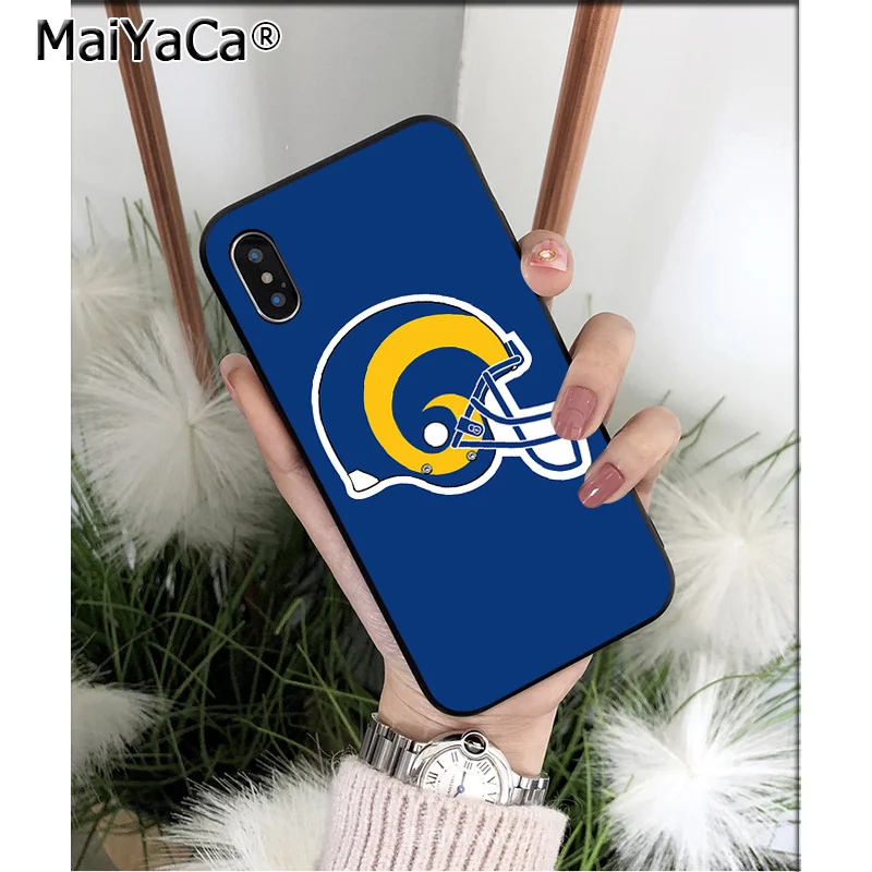 A13 MaiYaCa клуб Лос-Анджелес Рэмс высокое качество чехол для телефона для Apple iPhone 8, 7, 6, 6S Plus, X XS Макс 5 5S SE XR крышка - Цвет: A13