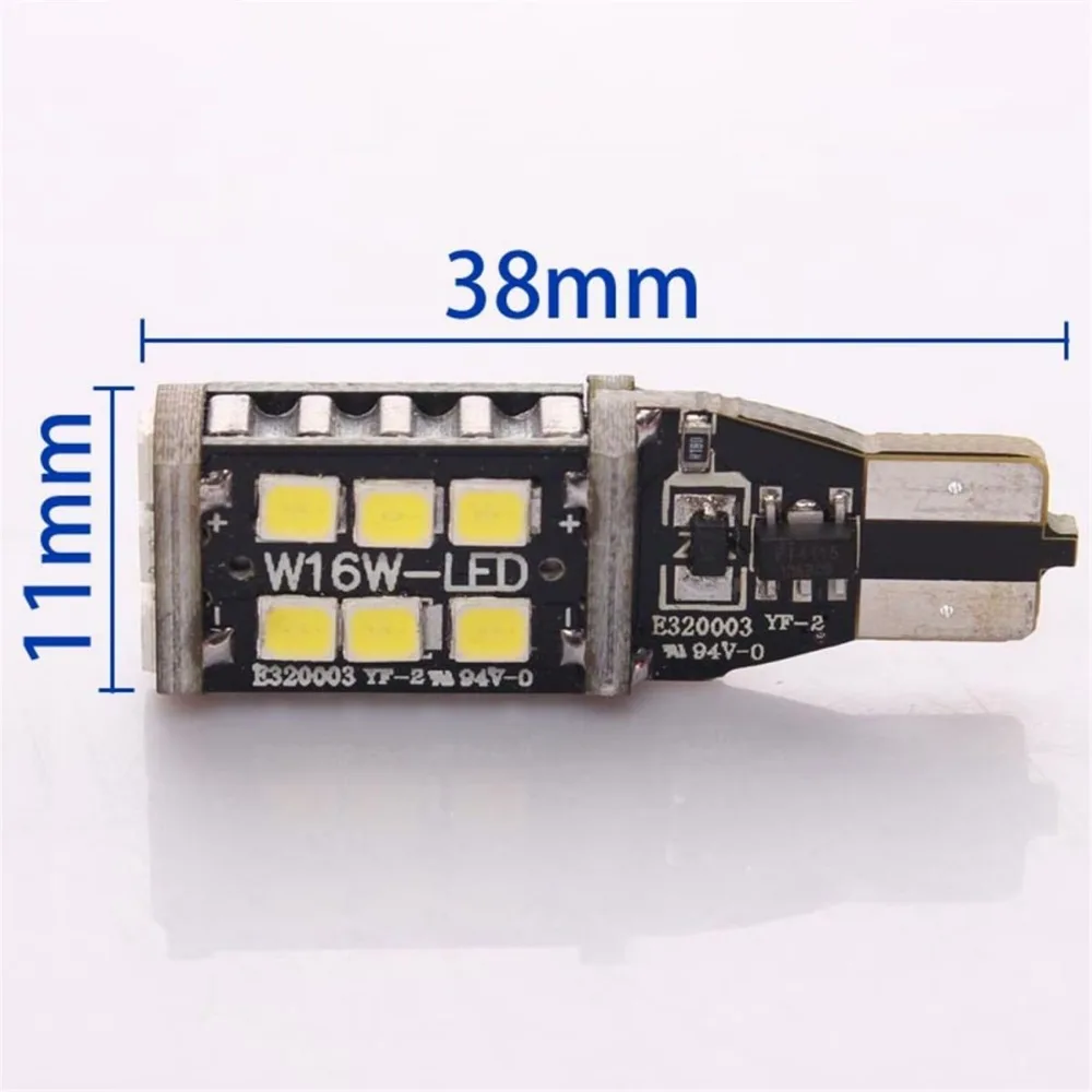 Светодиодные лампы CANBUS высокой мощности 921 912 906 T15 800 лм 6000K белый 2835 15-SMD