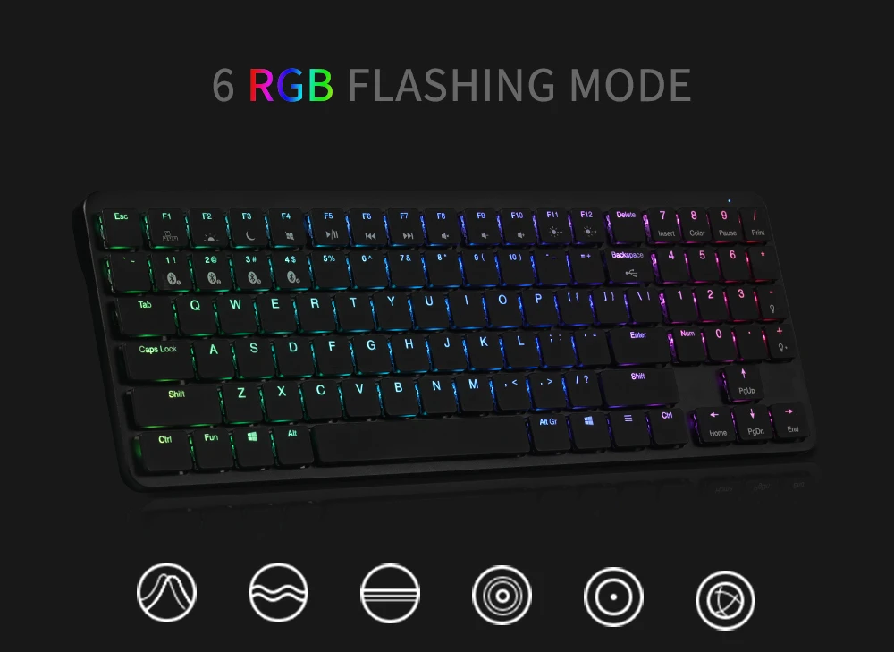 Hexgeards X1 Bluetooth клавиатура RGB подсветка клавишные колпачки из ПБТ переключатель kailh клавиатура Беспроводная портативная механическая клавиатура