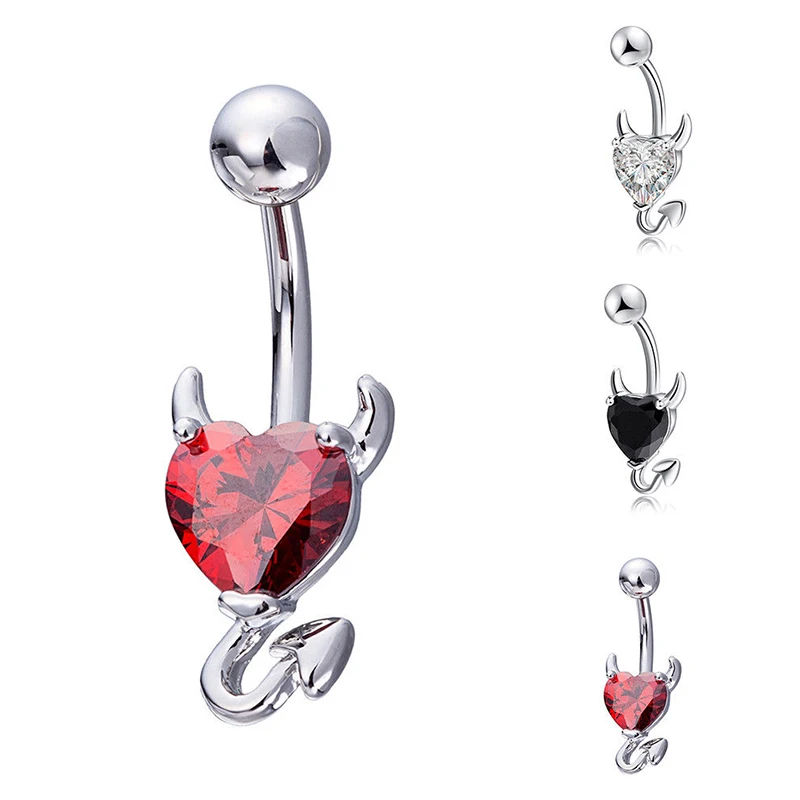 

Hot 1 Pcs Navel Belly Button Ring Glitter Love Heart Decor Piercing Jewelry Navel Nail MSK66