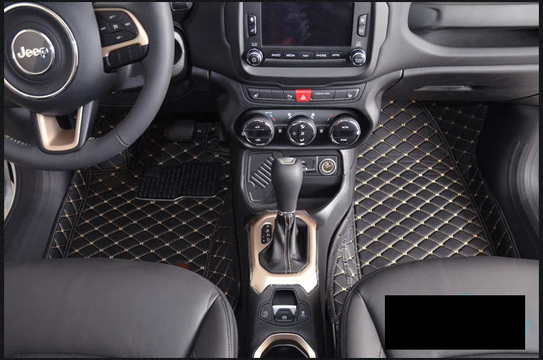 Lsrtw2017 волокна кожи автомобиль интерьера коврики для jeep Renegade аксессуары Запчасти