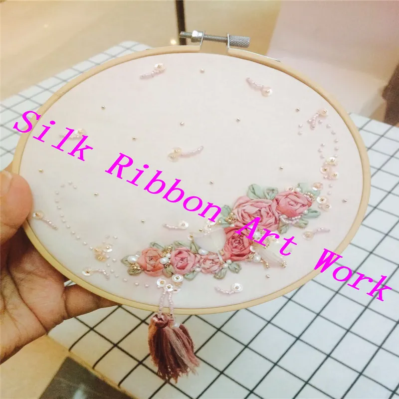 Undyed Raw white 13mmX150m pure silk embroidery ribbon thin taffeta high quality silk ribbon Anya Ribbon Handcraft