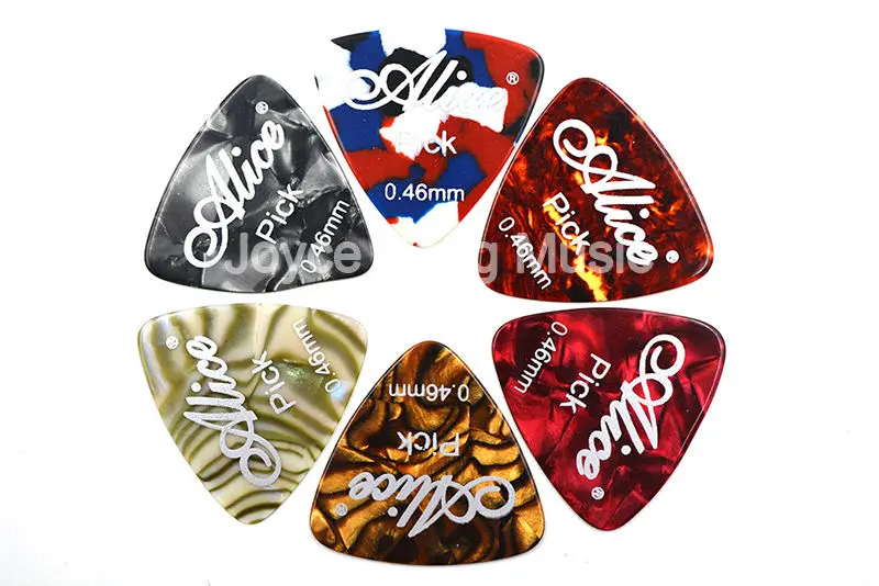 Набор из 100 шт. Alice средний треугольный жемчужный целлулоид гитарные палочки 0 46/0