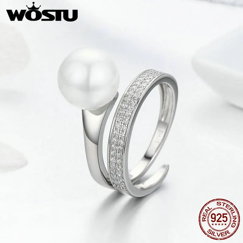 Кольцо женское из серебра 100% пробы с искусственным жемчугом|rings for women|ring for925 sterling