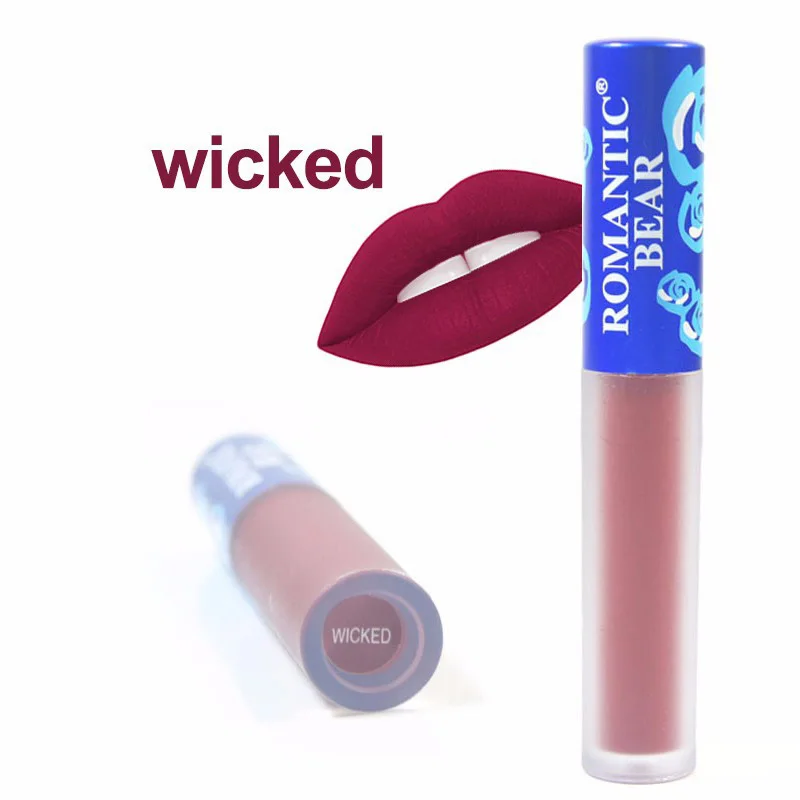 Wicked Хит, 12 цветов, матовая губная помада beauty Batom, стойкая губная помада, красный, матовый, водостойкий макияж, блеск для губ, косметика - Цвет: Wicked