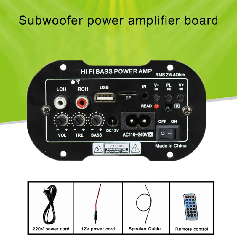 30W Audio Amplifier Board FM Radio TF Player Subwoofer DIY Amplifiers NR-shipping | Автомобили и мотоциклы