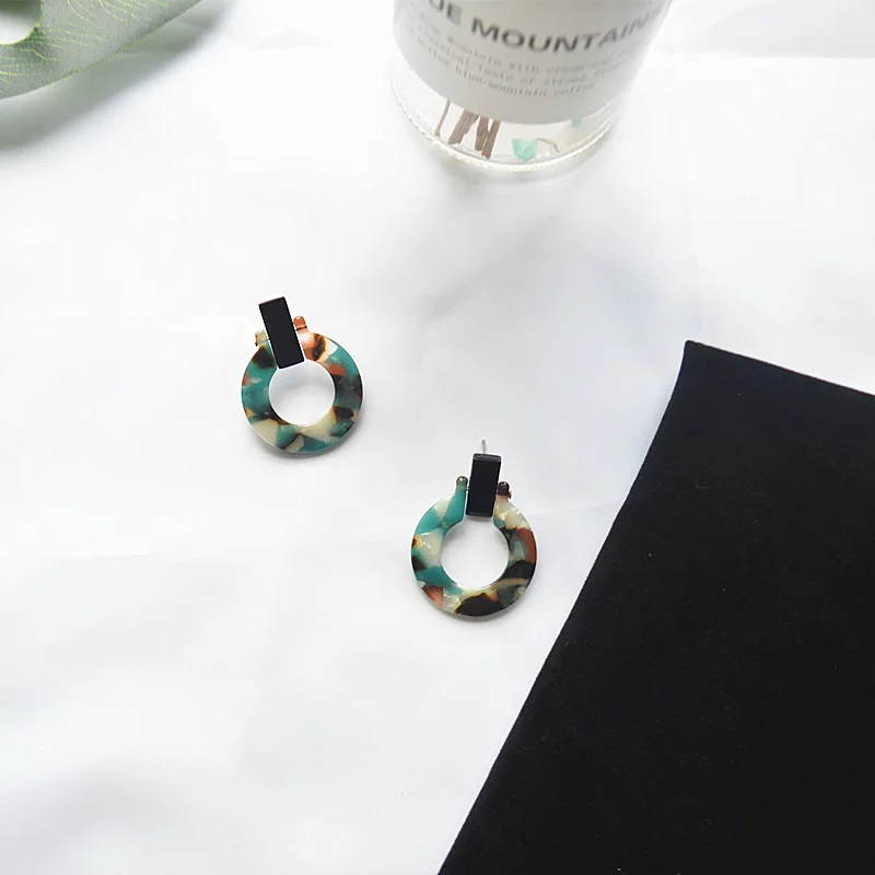 Модные Черепаховые акриловые серьги уксусной кислоты для женщин темпераментные