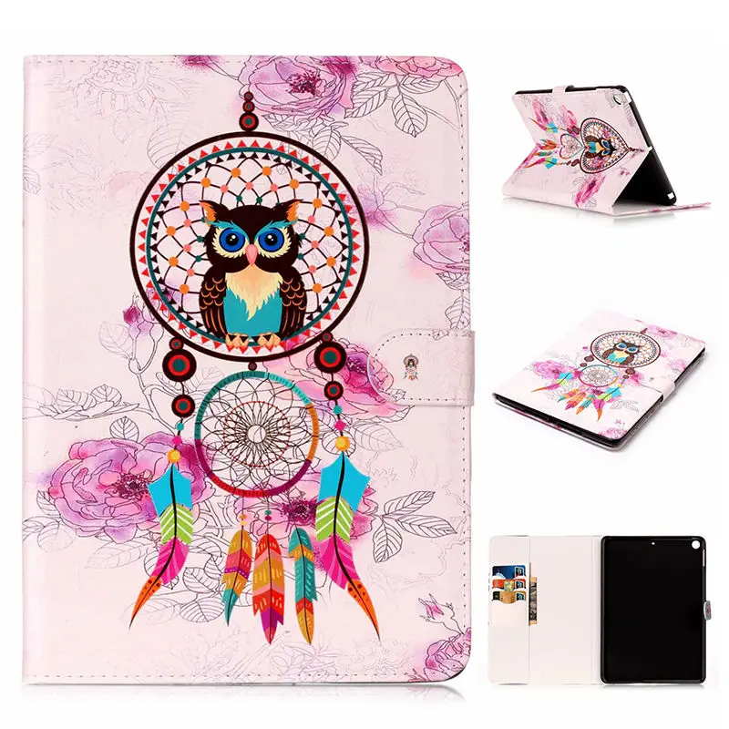 Модный чехол с принтом для Apple, iPad 9,7, чехол Funda, чехол s, модель A1822, A1823, A1893 из искусственной кожи, чехол-подставка+ стилус+ пленка - Цвет: J005