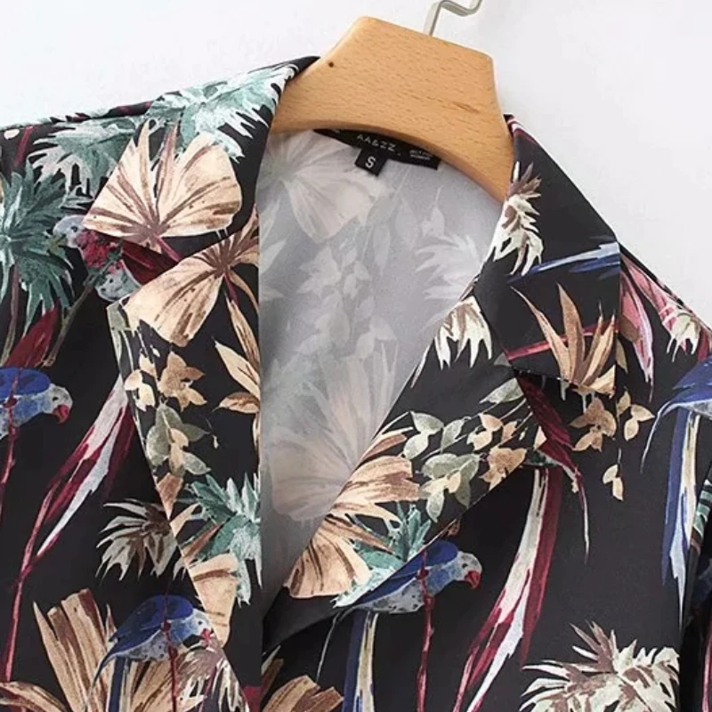 Блузка женская с длинным рукавом Повседневная модная рубашка в стиле ретро