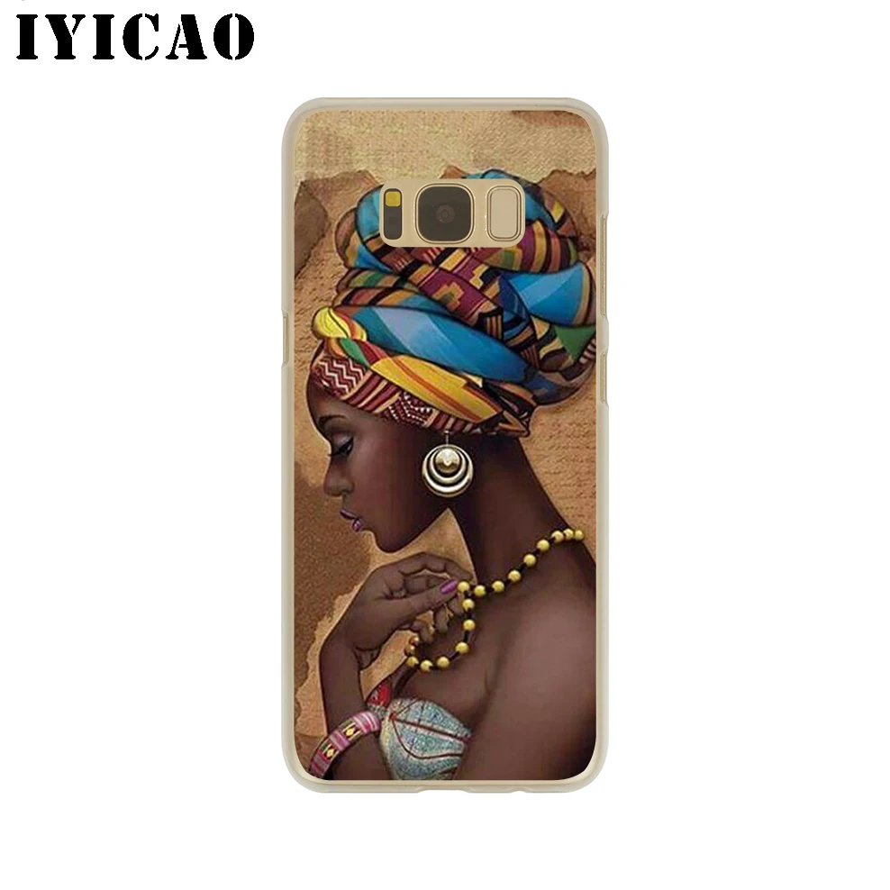 IYICAO Beautiful Afro Girls Black Hard Case for Samsung Galaxy S10e S10 S9 S8 Plus S6 S7 Edge Cover Note 9 8 10 | Мобильные телефоны