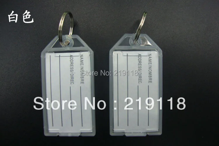 100 шт пустые пластиковые прямоугольные брелки багажные бирки вставные брелоки с