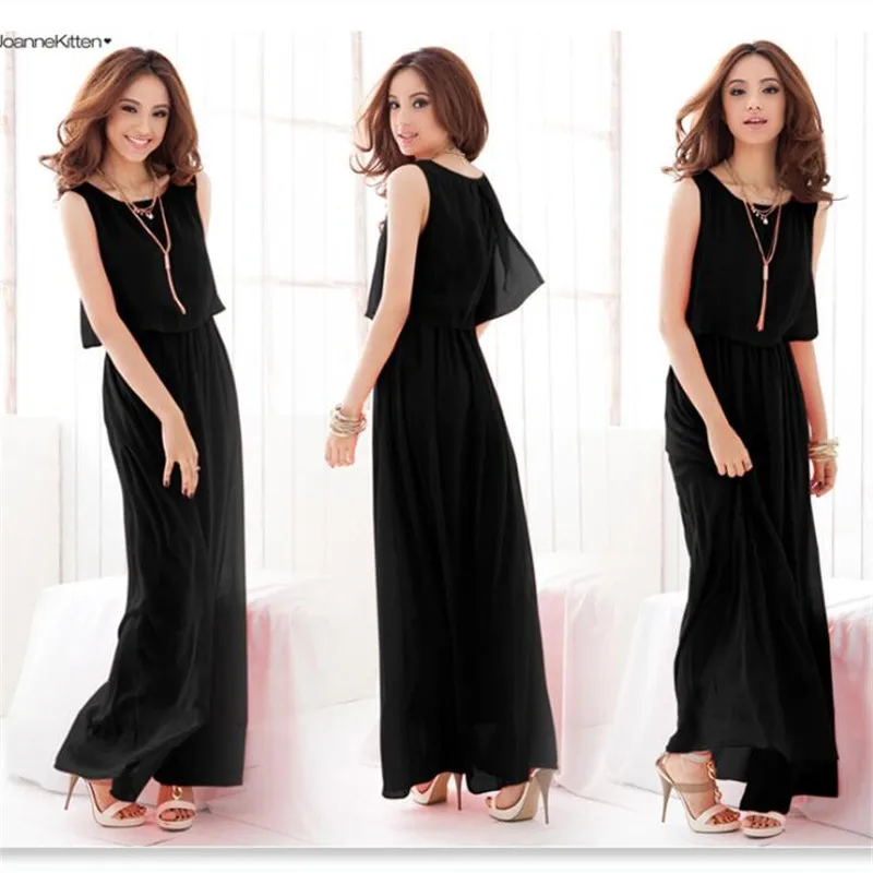 Женское длинное летнее платье шифоновое однотонное в богемном стиле романтичное
