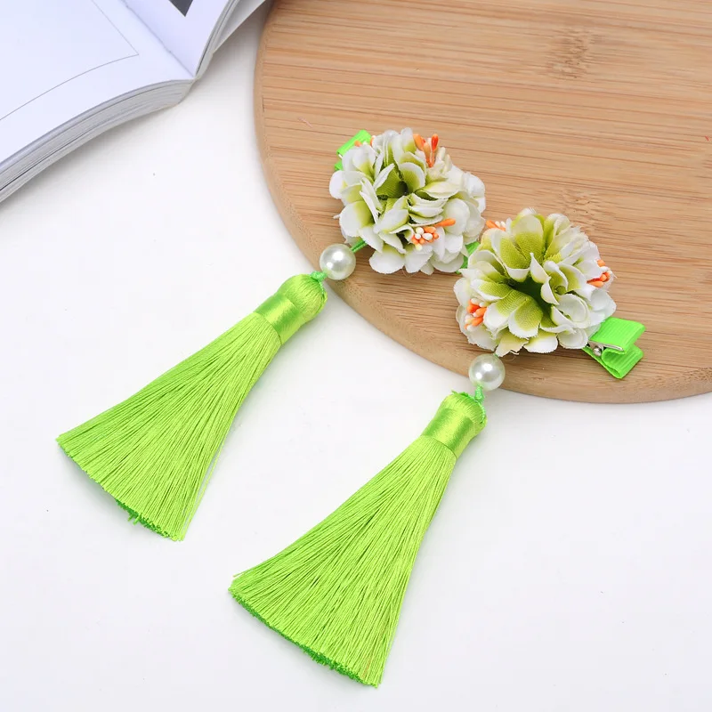 Заколки для волос с длинными кисточками 10 шт.