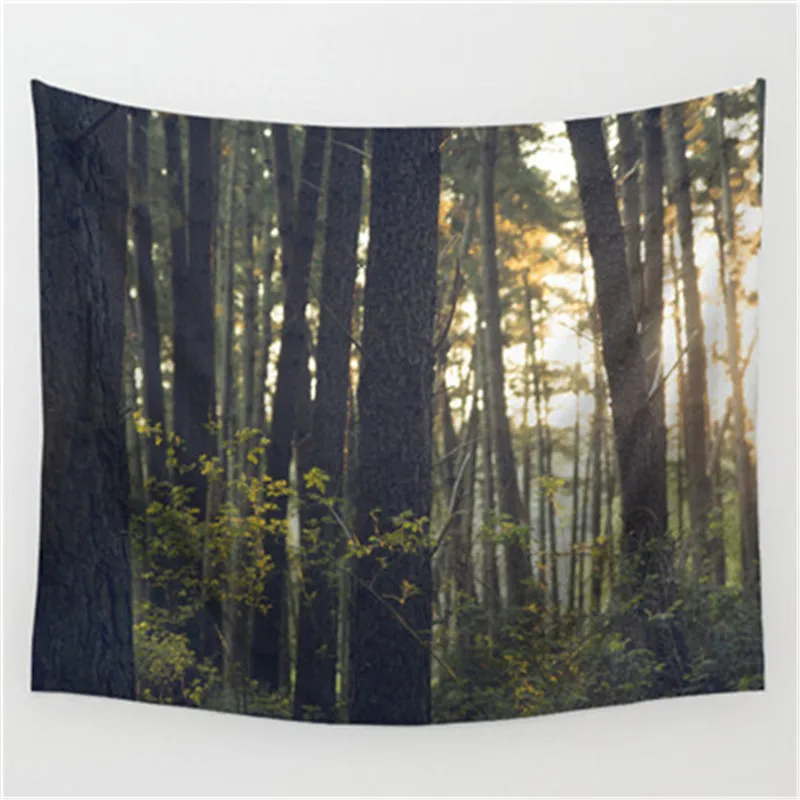 Home Decorative Tapestry Forest Theme Printed Mandala Wall Carpet Hippie Hanging | Дом и сад