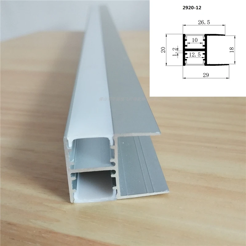 5-30pcs/lot 40inch 18mm board buckle double side lighting led aluminium profile ,12mm strip linear channel for wooden furniture