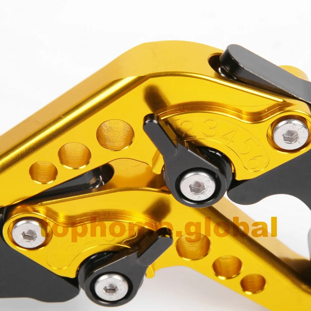 Золотые короткие регулируемые рычаги тормоза сцепления CNC для Suzuki GSXR 750 1989 1995 1990