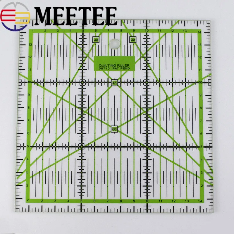 

Meetee 1 шт./2 шт. 15х15см инструмент для лоскутного шитья линейки квадратные DIY Швейные изделия для резки стеганое изделие ручной работы многофун...