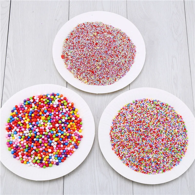 10 DIY Snow Mud Particles Accessories Slime Balls Small Tiny Foam Beads For Floam Filler Supplies 2-4mm | Игрушки и хобби