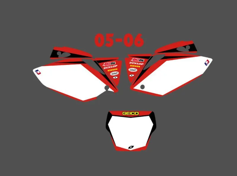 Новый стиль (0091) команда графики и фоны наклейки Наборы для Honda CRF450 CRF450R 2005 2006 CRF 450