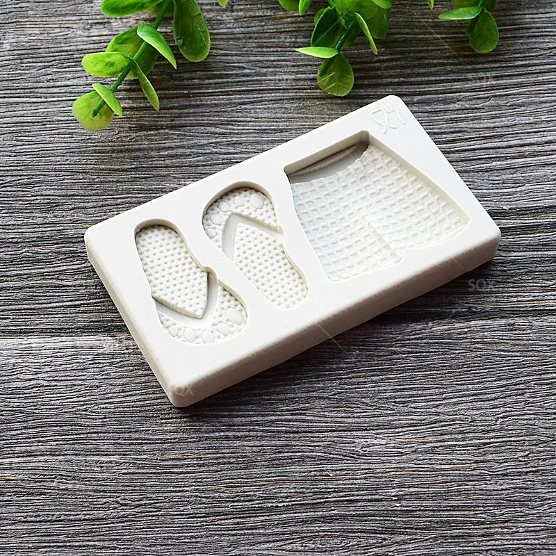 Тапочки шорты помадки формы для выпечки торта силиконовые инструменты украшения