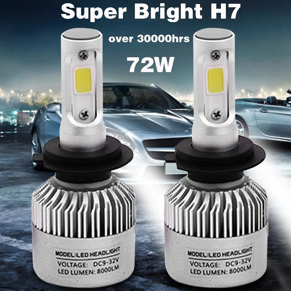 2 шт. светильник светодиодсветодиодный лампы S2 COB H 1 3 4 7 8/H 11 9005 9006 33SMD 6500 лм 72 Вт|lamp