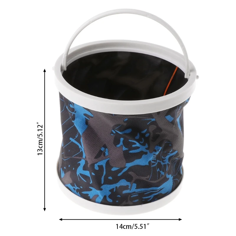 Nice Fishing Bucket Canvas Round Folding Outdoor Portable 14cm Storage Camping Hiking