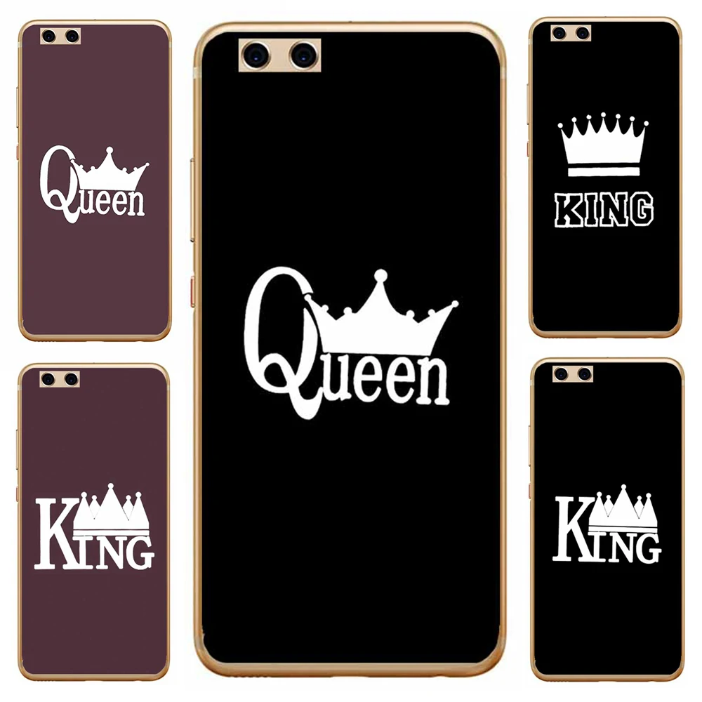 Чехол для huawei P8 P9 P10 Lite 2017 телефона царя и queen рисунком разноцветный абстрактный