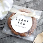 100 шт.лот, прозрачные пластиковые пакеты в горошек для упаковки печенья, обертка для кексов, самоклеющиеся пакеты, подарочные пакеты для дня рождения, рождественской вечеринки