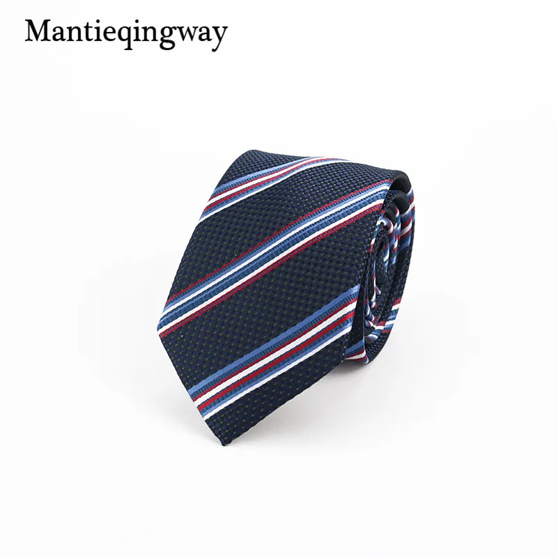 Mantieqingway 7 см мужские аксессуары для галстуков галстук в деловом стиле тонкие галстуки свадьба полосатый шеи галстуки Vestidos Галстуки