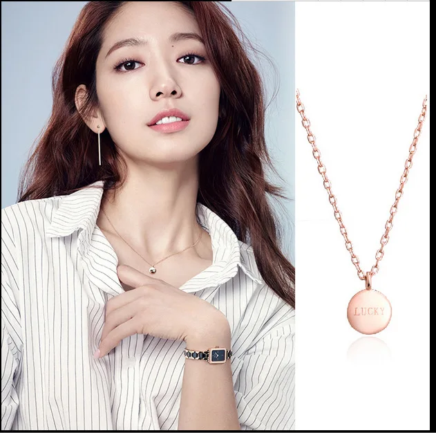 2019 модные очаровательные серебряные ожерелья с надписью на удачу для женщин