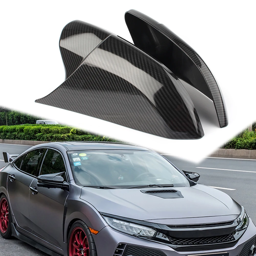 Боковые зеркала заднего вида для Honda Civic 2017 2018 2019 из углеродного волокна|Зеркала и