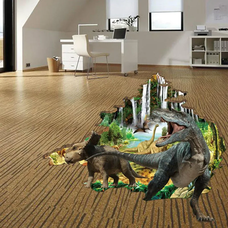 3D наклейки на стену в виде динозавра для детей детские комнаты художественные