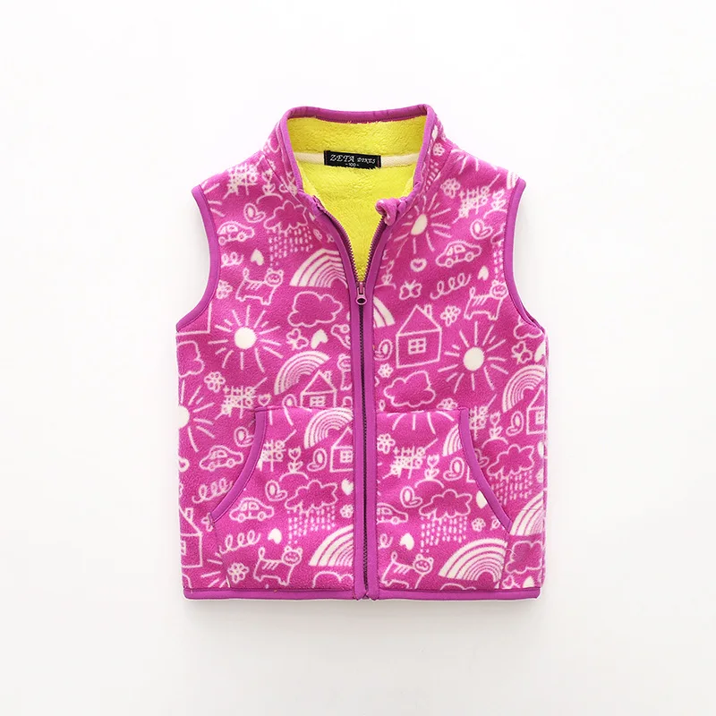 Флисовый жилет для девочек Новинка 2018 года сезон зима-осень теплые детские