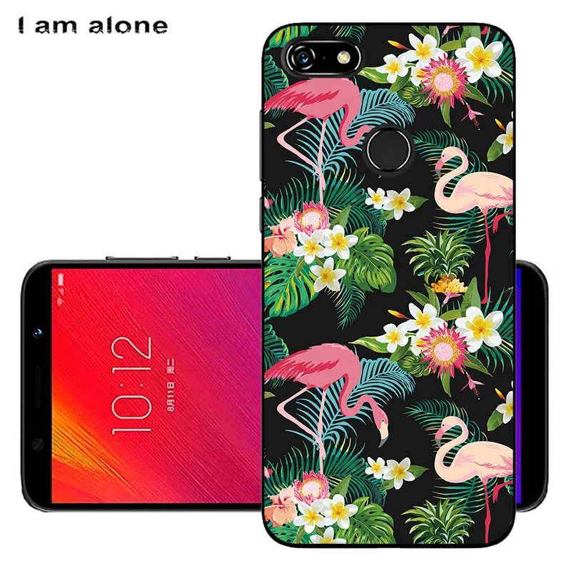 Чехлы для телефонов I am alone для lenovo A5, 5,45 дюймов, модные чехлы из мягкого ТПУ для мобильных телефонов, милые цветные цветочные чехлы для мобильных телефонов - Цвет: Black TPU KK13