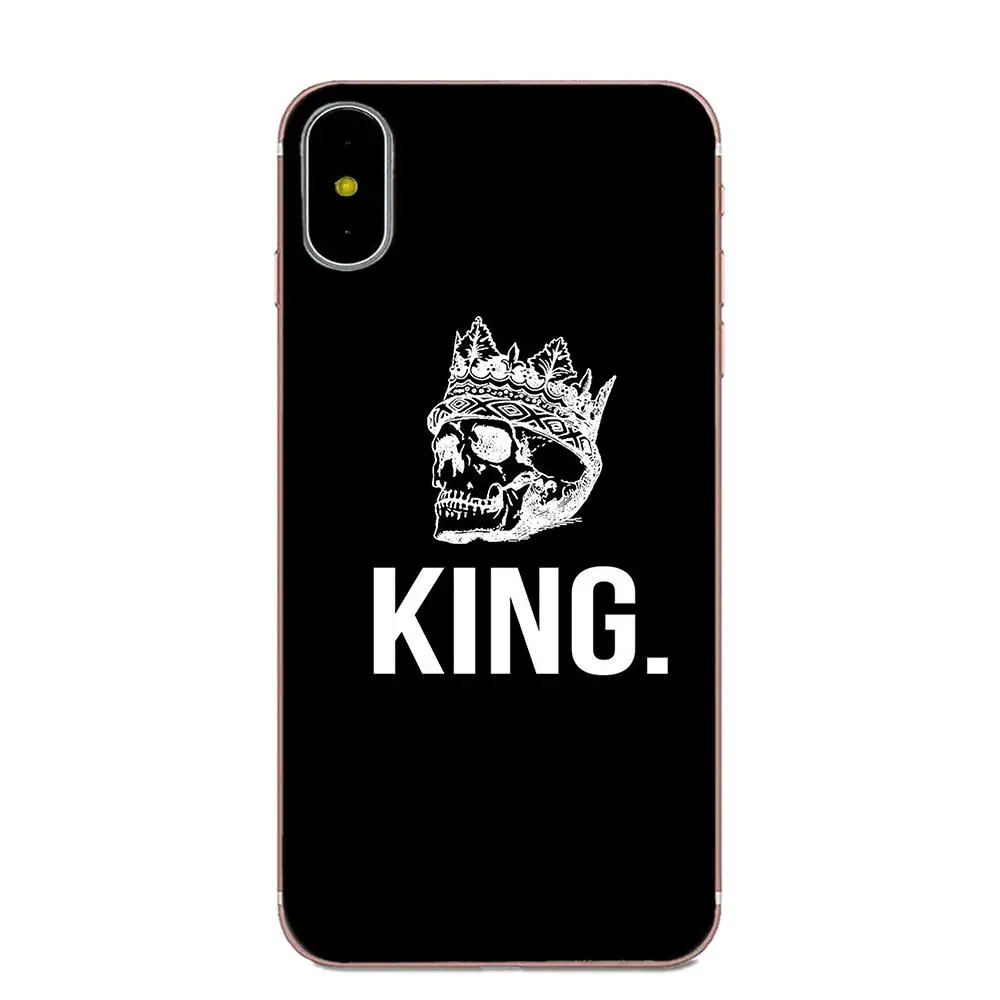 as picture Король queen 01 брендовая парная ТПУ Популярные для Galaxy Alpha Core Note 2 3 4 S2 A10 A20 A20E A30 A40 A50 A60 A70 M10 M20 M30 - Цвет: as picture
