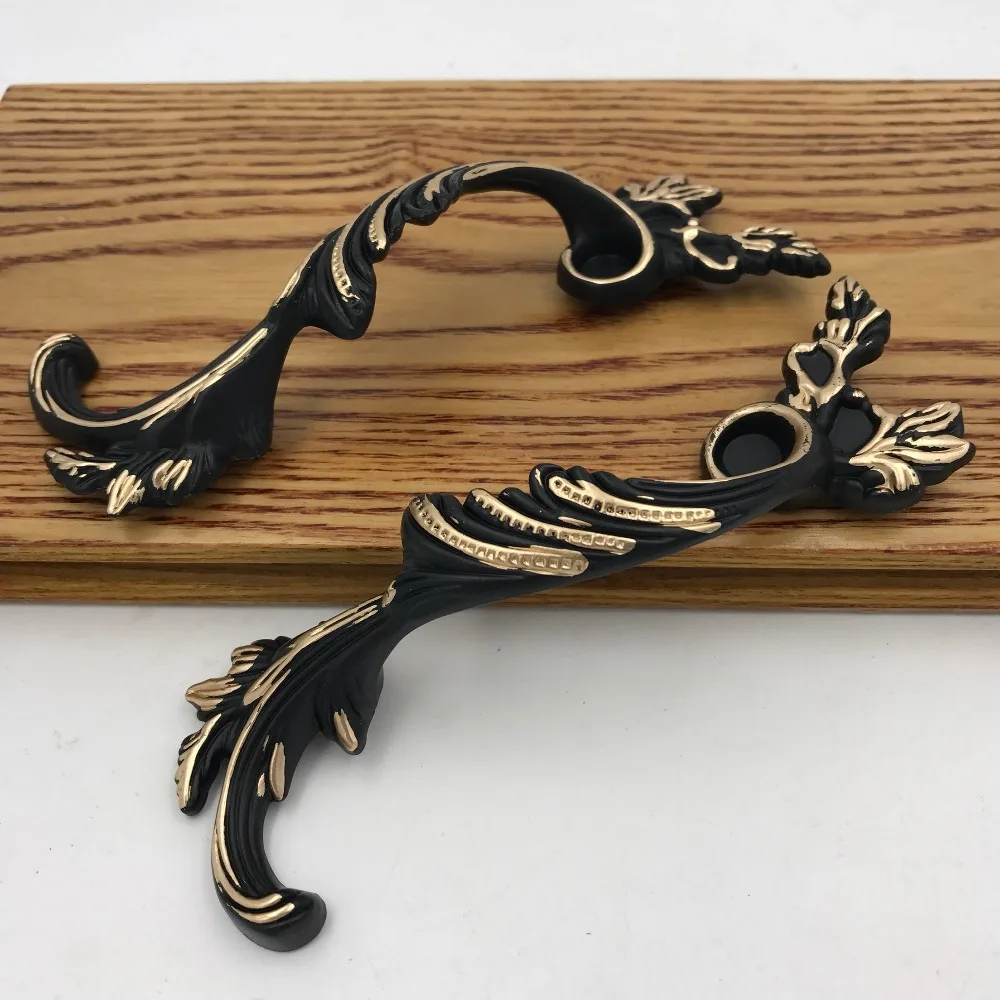 Новое поступление 96 мм антикварная ручка ящика уникальные ручки для шкафа черные